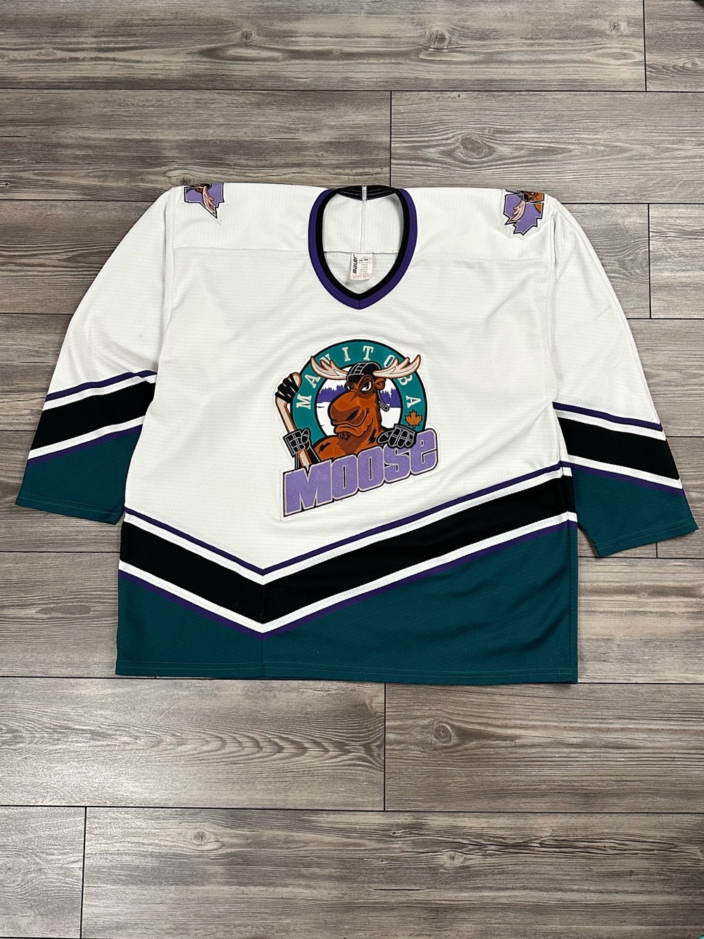 Vintage Manitoba Moose Bauer AHL Hockey Jersey